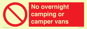No overnight camping or camper vans